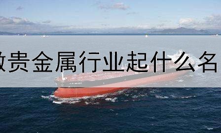 做贵金属行业起什么名字