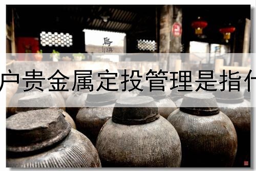 账户贵金属定投管理是指什么